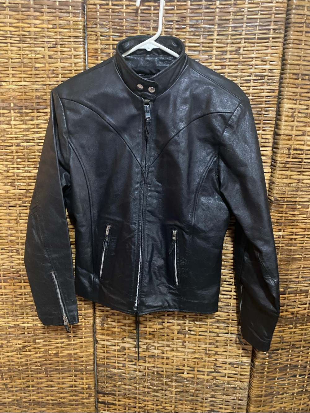 Wilson’s leather X Harley-Davidson Black Leather Biker Jacket with Wing Patch S - Picture 5 of 9